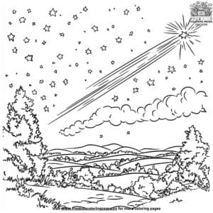 Shooting Star Coloring Pages