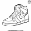 Simple Classic Sneaker Coloring Pages