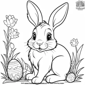 Sleepy Easter Bunny Coloring Pages