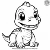 Smiling Baby Dinosaur Coloring Pages