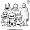 Spooky Monster Crew Coloring Pages