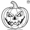 Spooky Pumpkin Grins Coloring Pages