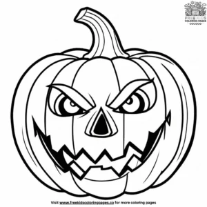 Spooky pumpkin grins coloring pages