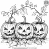 Spooky Pumpkin Party Coloring Pages