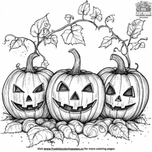 Spooky pumpkin party coloring pages