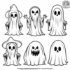 Spooky Spirit Figures Coloring Pages