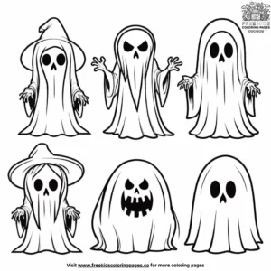 Spooky Spirit Figures Coloring Pages