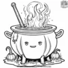 Spooky Witch's Cauldron Coloring Pages