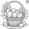 Springtime Easter Basket Coloring Pages