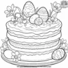 Springtime Easter Desserts Coloring Pages