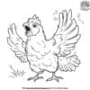 Squawking Chicken Coloring Pages