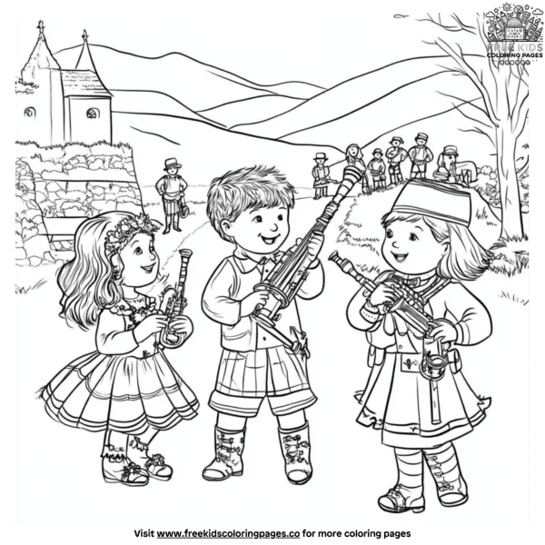 St. Patrick's day celebration coloring pages