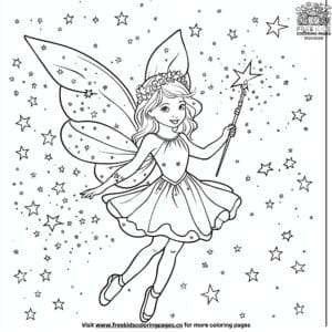 Star fairy coloring pages