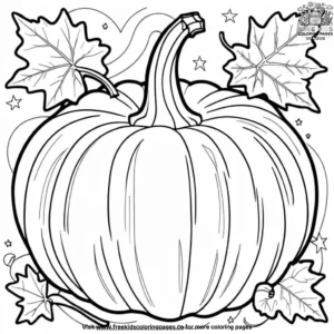 Starchy Orange Pumpkin Coloring Pages