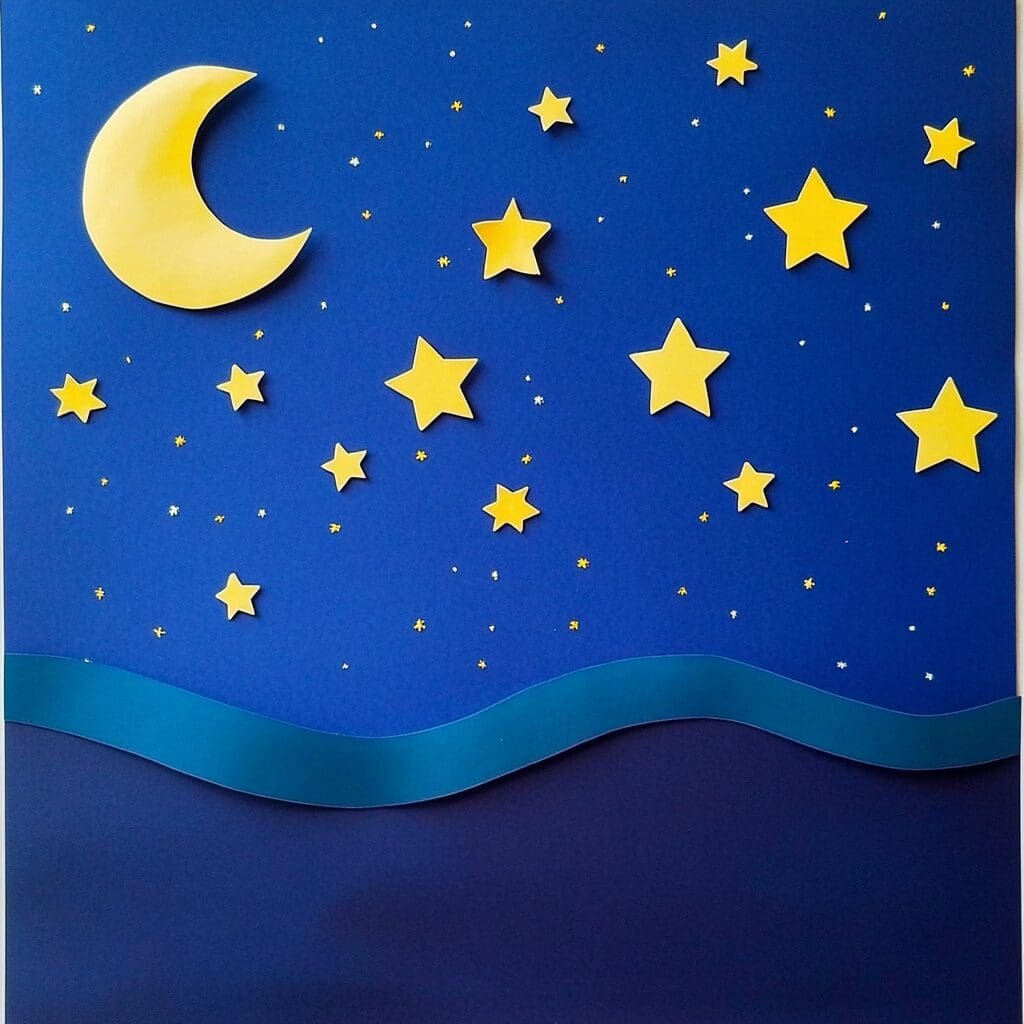 Starry night wall art 1