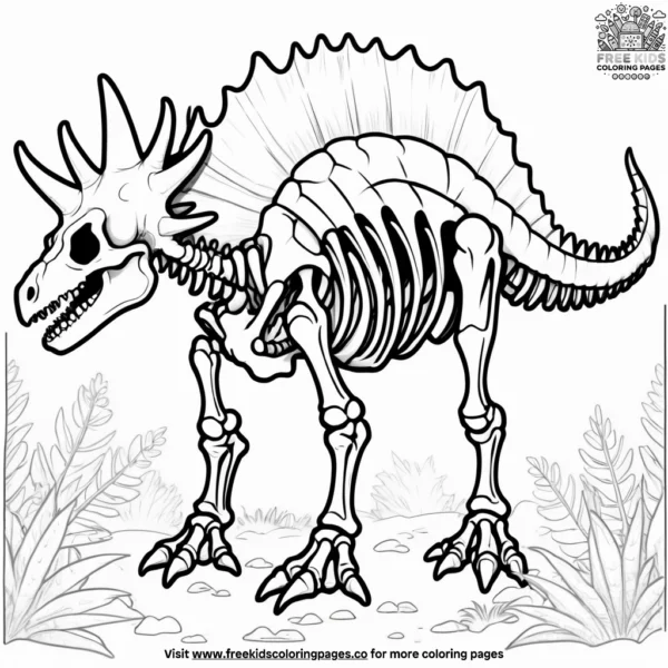 Stegosaurus fossil coloring pages