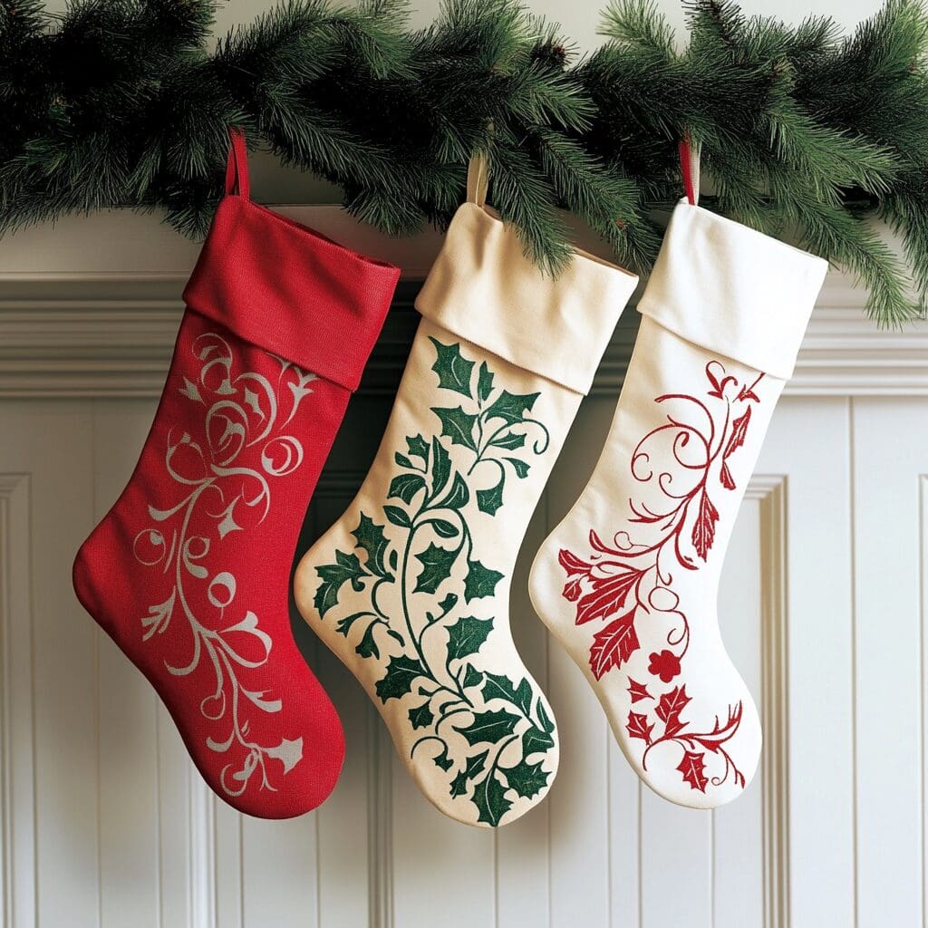 Stenciled name stockings 2