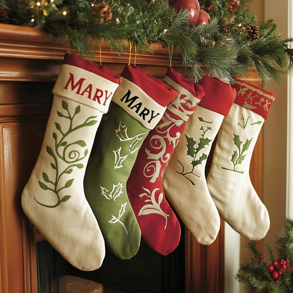 Stenciled name stockings 3