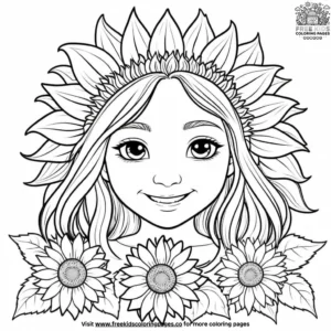 Sunflower Smile Coloring Pages