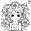 Sunflower Sweetie Coloring Pages