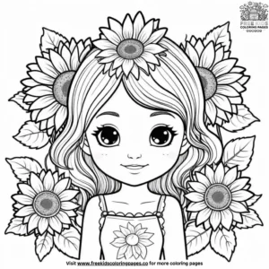 Sunflower Sweetie Coloring Pages