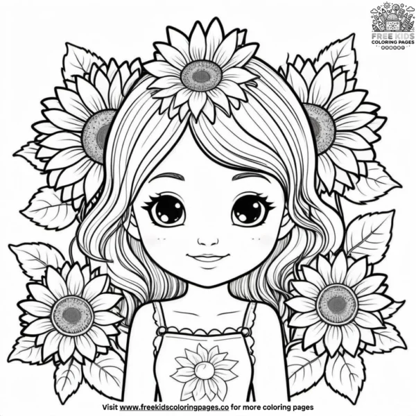 Sunflower sweetie coloring pages