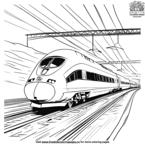 Super fast train coloring pages