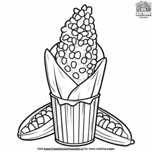 Sweet Elote Treats Coloring Pages