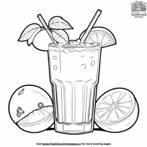 Sweet and Tangy Mangonadas Coloring Pages