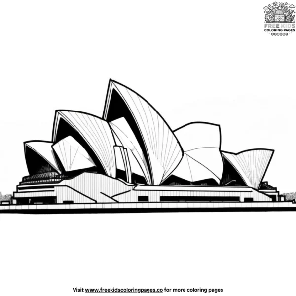 Sydney opera house coloring pages