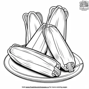 Tamales Dulces Treats Coloring Pages