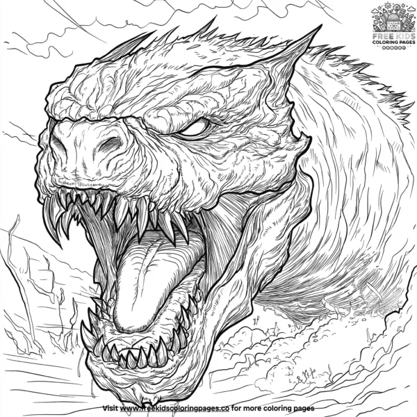 Terrifying creatures coloring pages