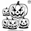 Terrifying Pumpkin Faces Coloring Pages