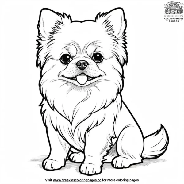 Tiny fluffy dog coloring pages