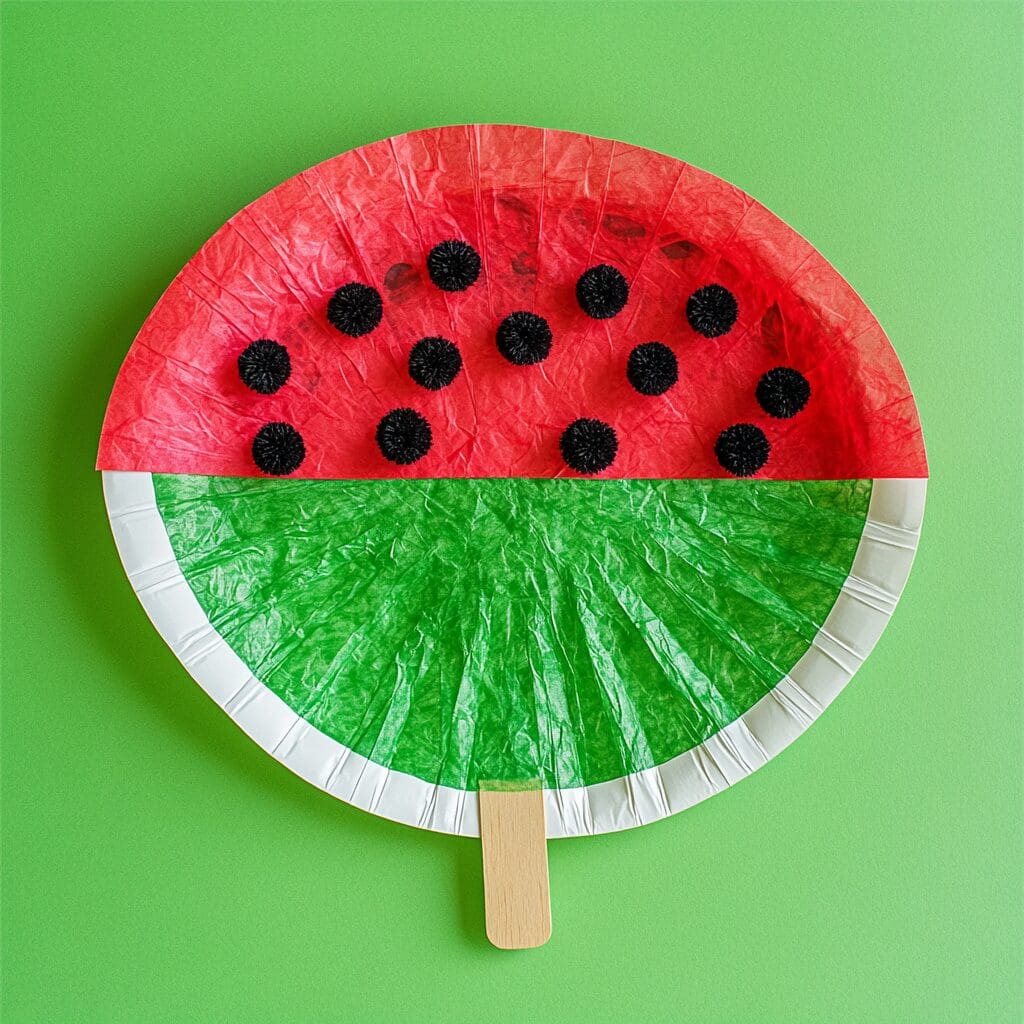 Tissue paper watermelon fan 1