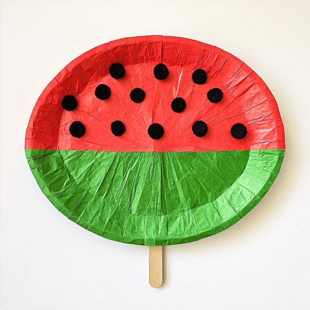 Tissue paper watermelon fan 2