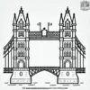 Tower Bridge Landmark Coloring Pages