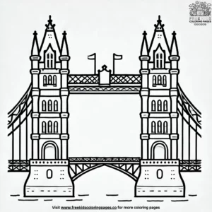 Tower Bridge Landmark Coloring Pages