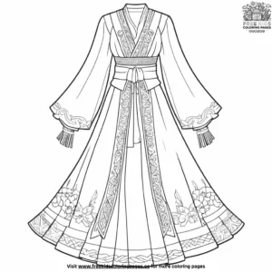 Traditional Cultural Wardrobe Coloring Pages