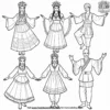 Traditional Dance Costumes Coloring Pages