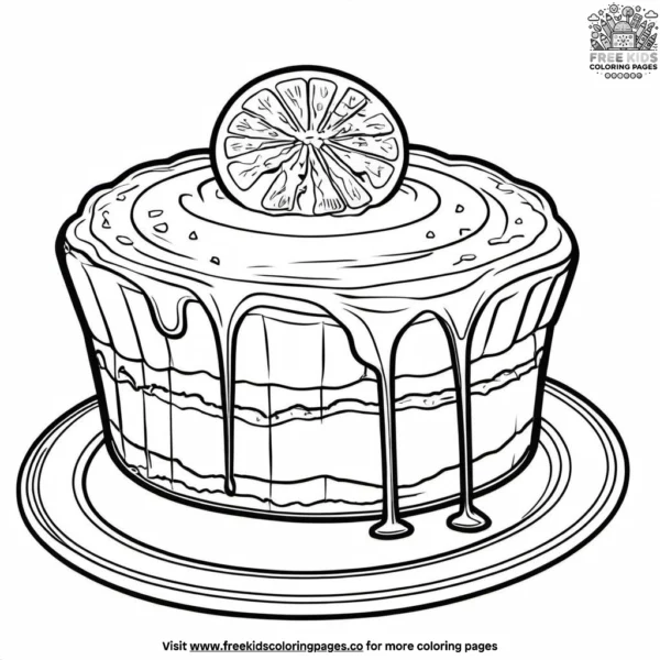 Traditional mexican flan coloring pages