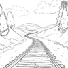 Train Tracks Coloring Pages