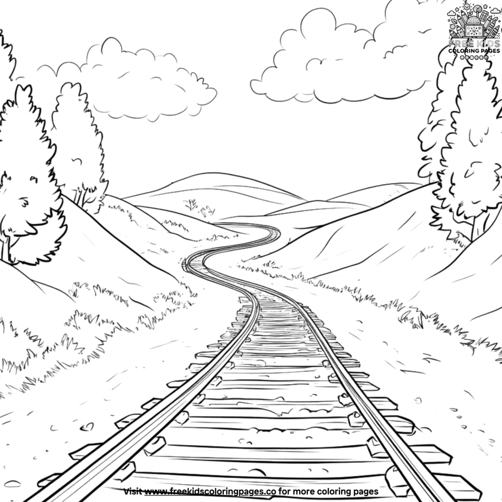 Beautiful Passenger Train Coloring Pages