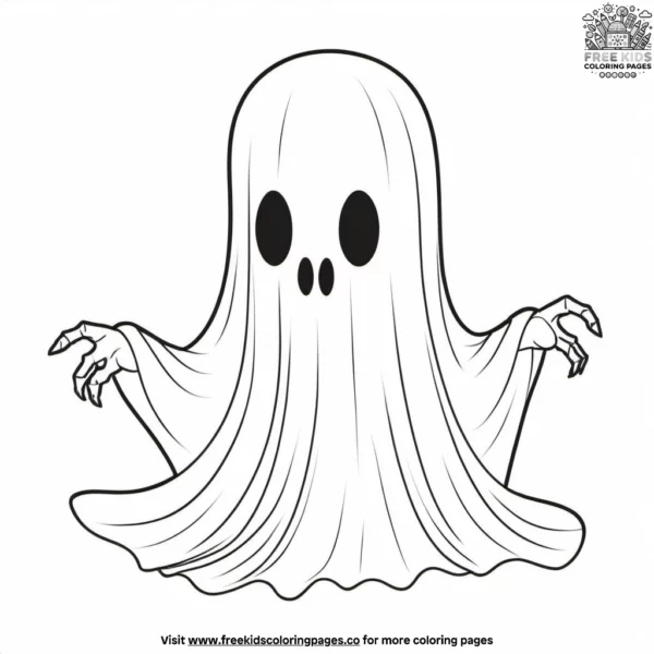 Transparent ghostly forms coloring pages