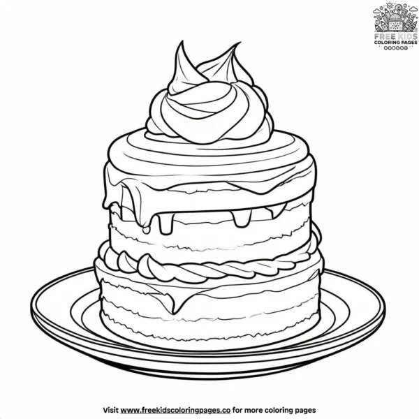 Tres leches cake coloring pages