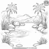 Tropical Lagoon Coloring Pages