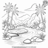 Tropical River Rapids Coloring Pages