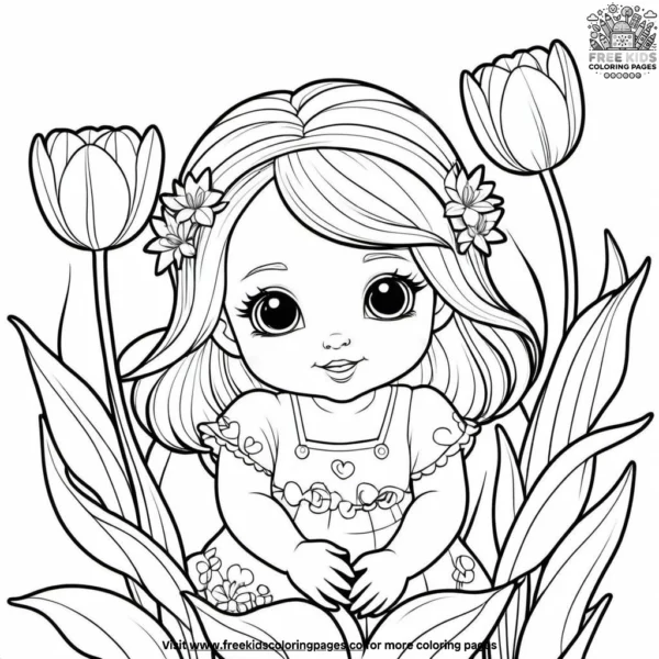 Tulip tot coloring pages