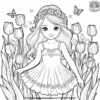 Tulip Twirler Coloring Pages