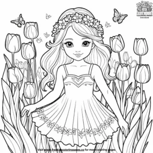 Tulip Twirler Coloring Pages